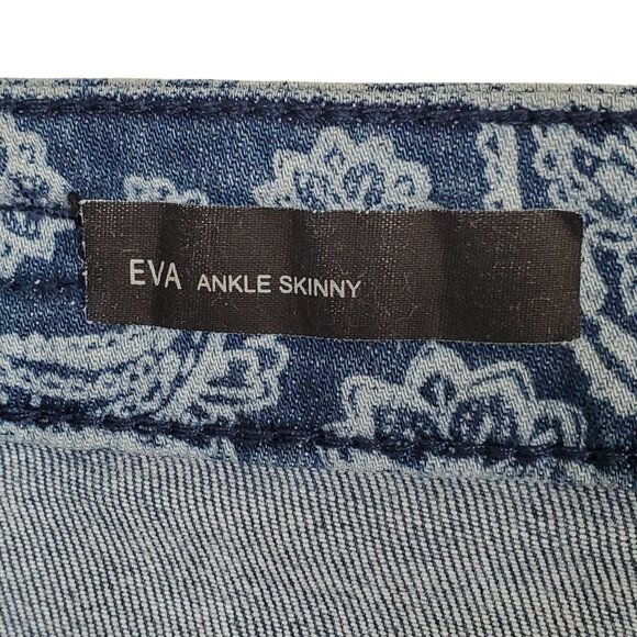 Kut From The Kloth Jeans Eva Boho Paisley Printed Denim Ankle Skinny Festival - Picture 9 of 16